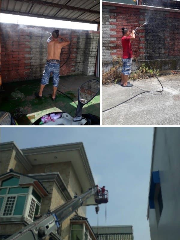 台中外牆清洗 – 透天厝外牆清潔(圖一)